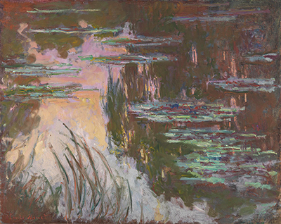 Water-Lilies, Setting Sun Claude Monet